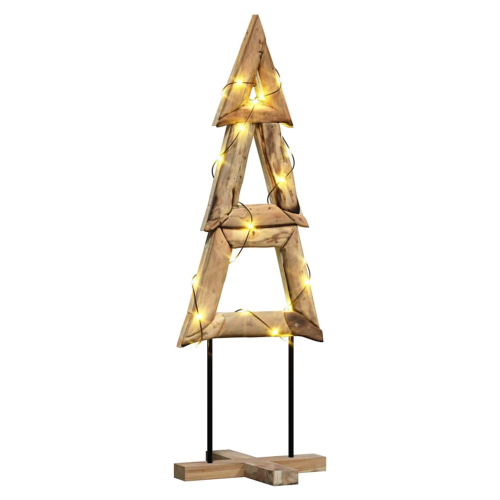 VidaXL vidaXL Christmas Tree with Stand Brown 120 cm Solid teak wood 2