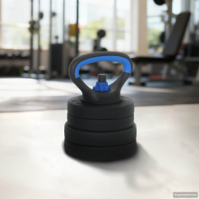 vidaXL 4-in-1 Dumbbell Barbell Kettlebell Set 20kg 20kg Black and Blue