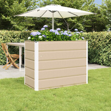 vidaXL Planter Ivory 100 x 50 x 75 cm Galvanised Steel