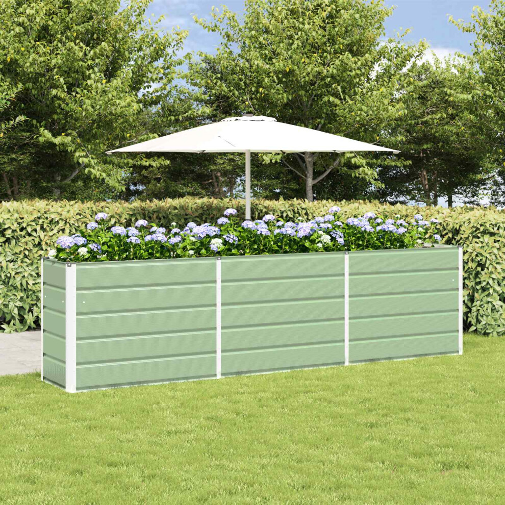 Vidaxl Planter Pastel Green 290 X 90 X 77 Cm Galvanised Steel