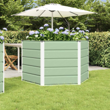 vidaXL Planter Pastel Green 129 x 129 x75 cm Steel