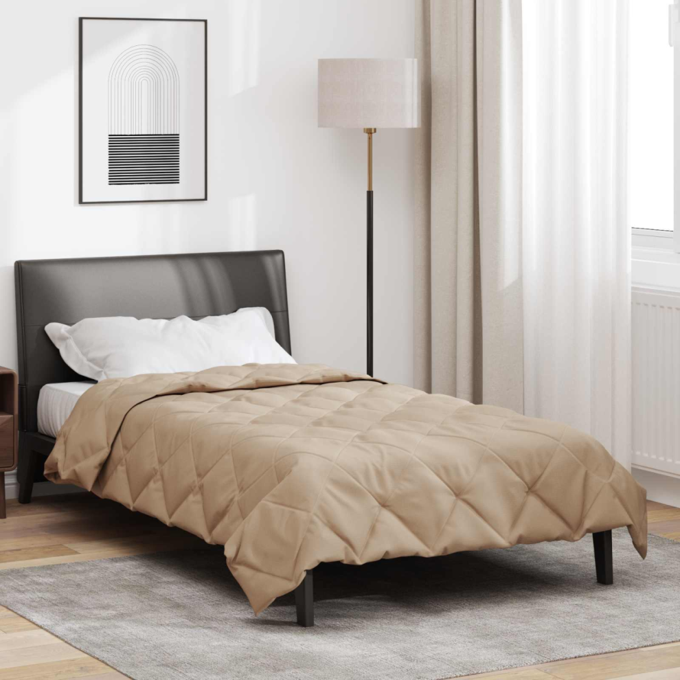Vidaxl Summer Duvet Taupe 200 X 140 Cm Microfiber