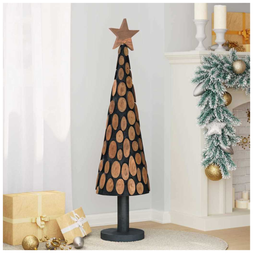 VidaXL vidaXL Christmas Tree with Stand Brown 120 cm Solid teak wood 2