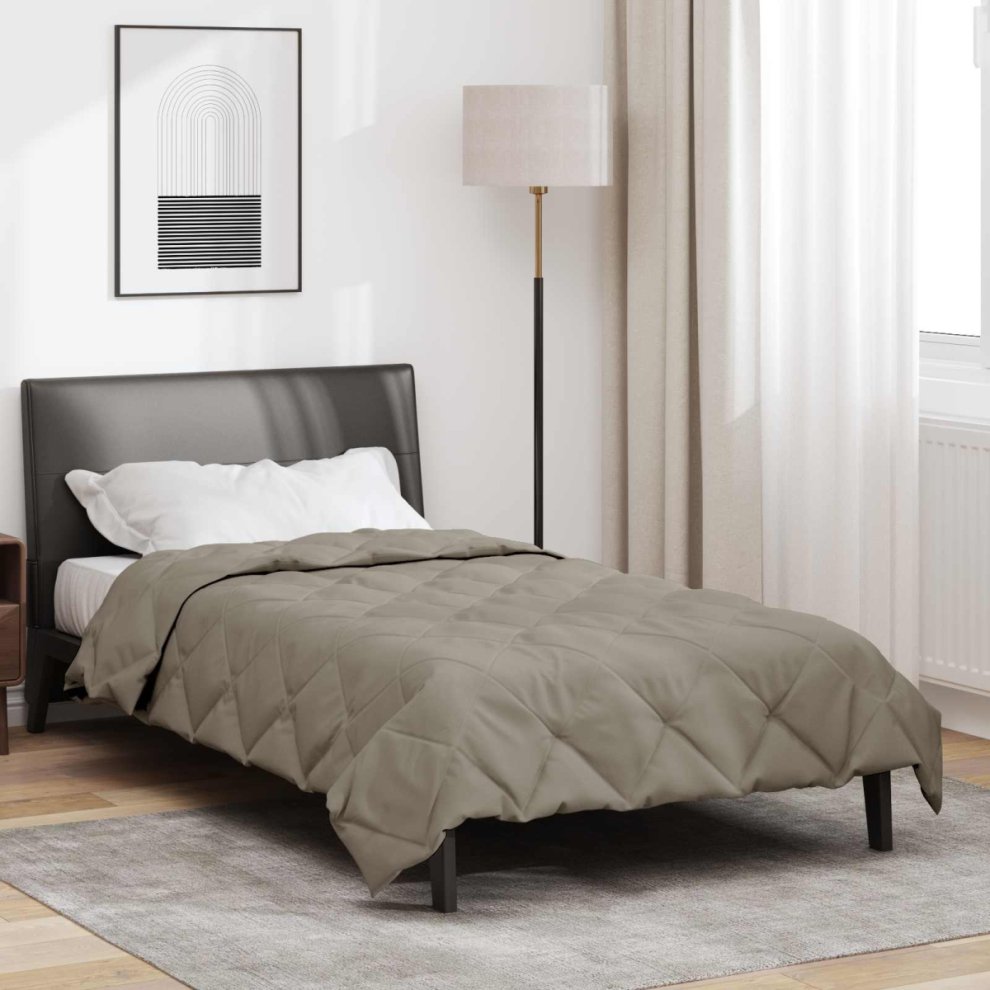 Vidaxl Summer Duvet Light Grey 200 X 140 Cm Microfiber