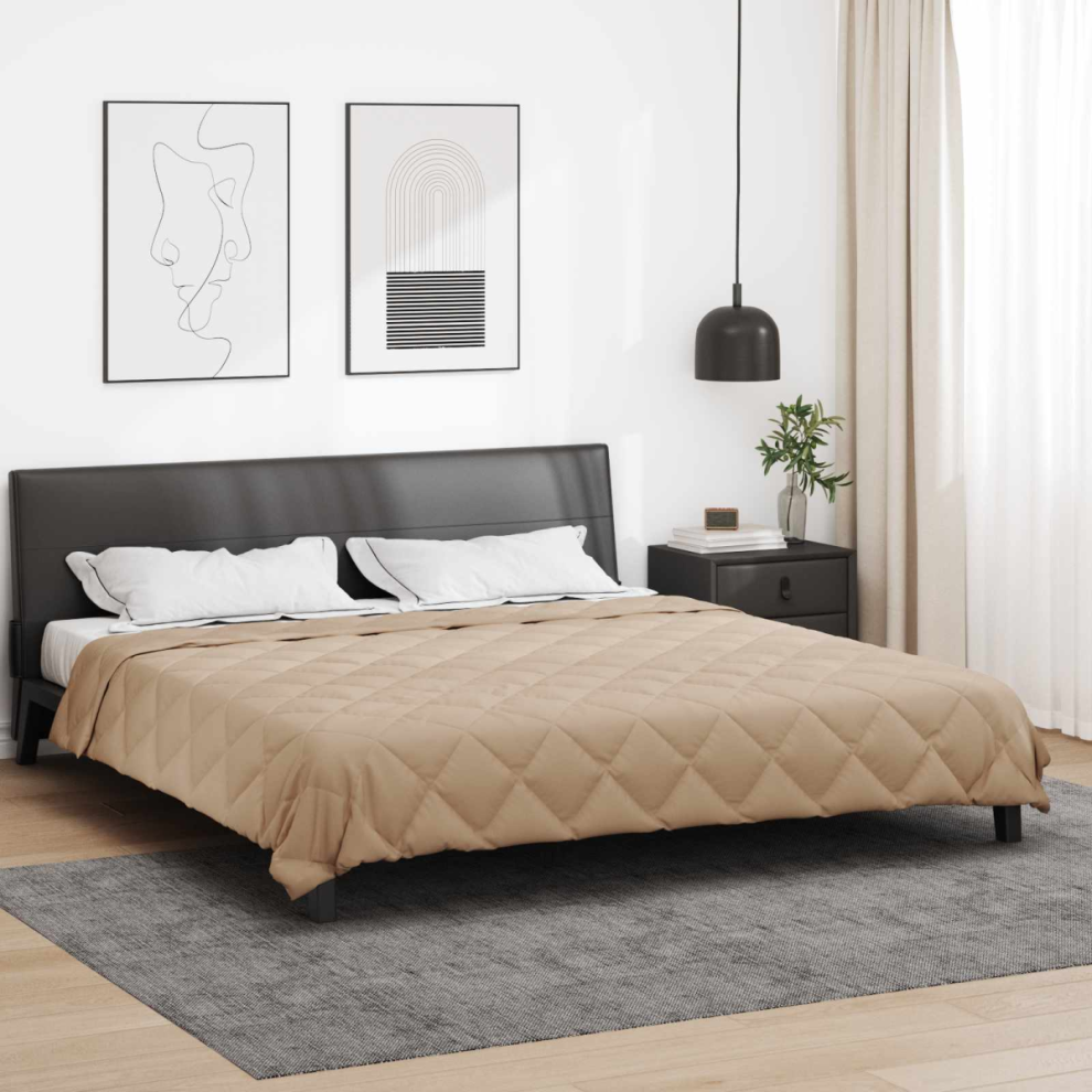 Vidaxl Summer Duvet Taupe 220 X 200 Cm Microfiber