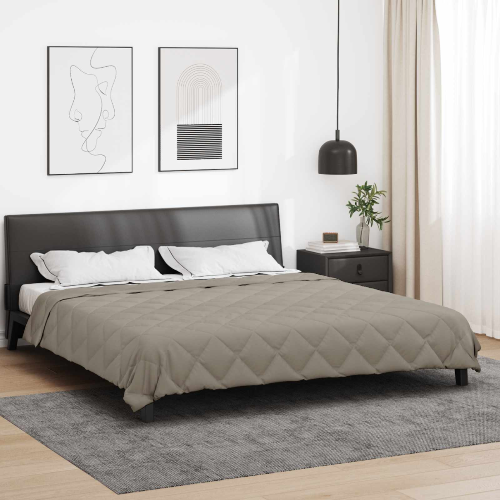 Vidaxl Full Year Duvet Light Grey 240 X 260 Cm Microfiber