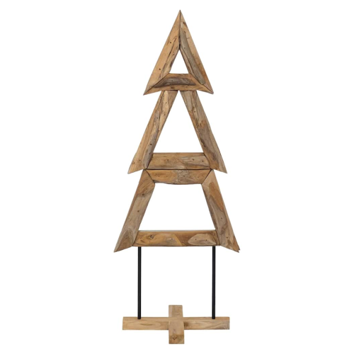 VidaXL vidaXL Christmas Tree with Stand Brown 149.5 cm Solid teak wood 1