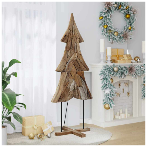 VidaXL vidaXL Christmas Tree with Stand Brown 181.5 cm Solid teak wood 2