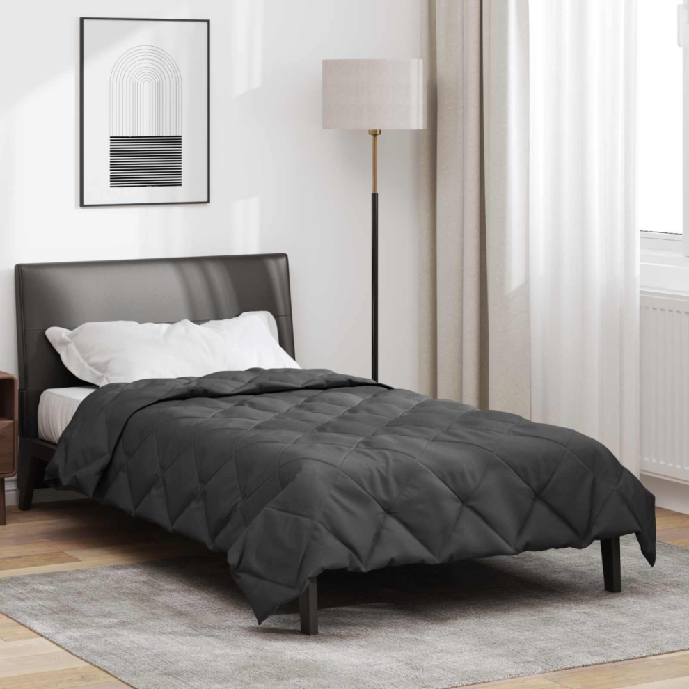 Vidaxl Full Year Duvet Anthracite 135 X 200 Cm Microfiber