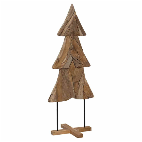 VidaXL vidaXL Christmas Tree with Stand Brown 151 cm Solid teak wood 1