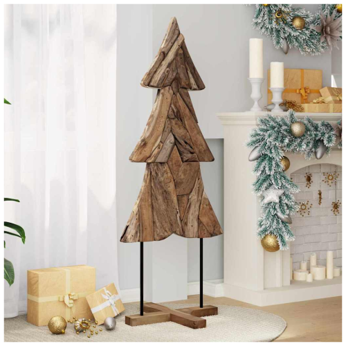 VidaXL vidaXL Christmas Tree with Stand Brown 151 cm Solid teak wood 2