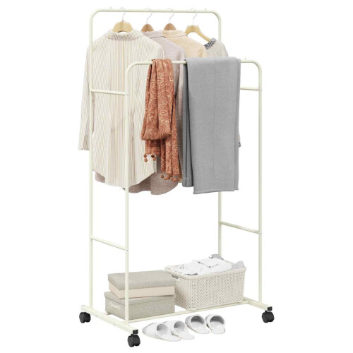 VidaXL vidaXL Clothes Rack Plain White 80 x 53 x 156 cm 2