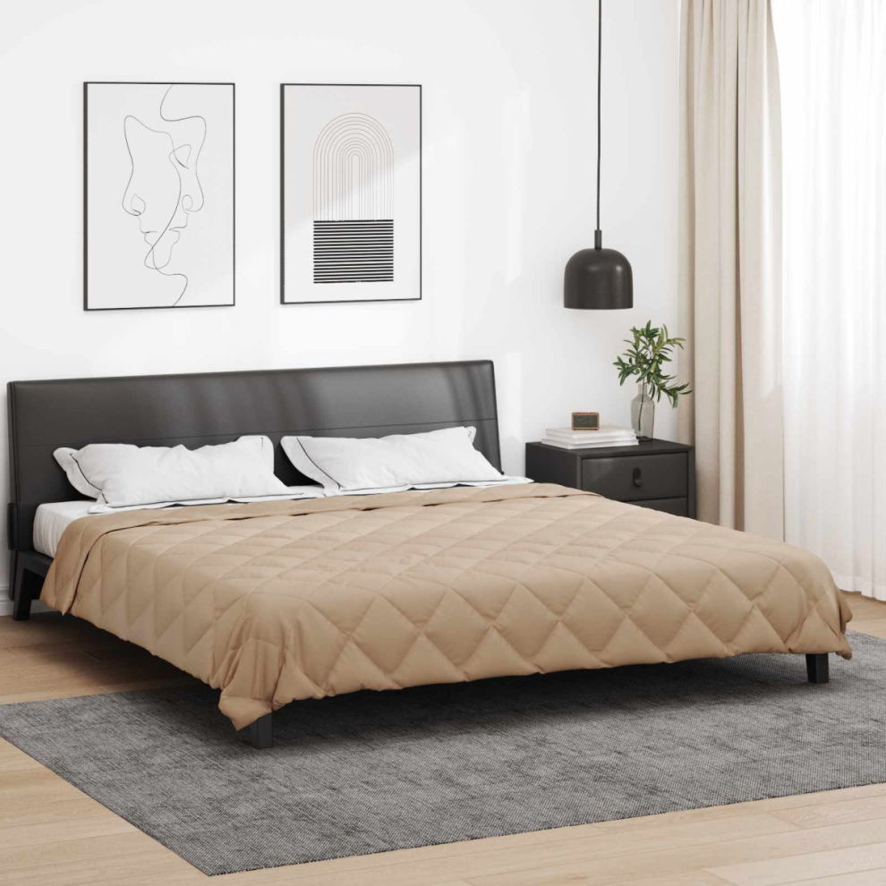 Vidaxl Full Year Duvet Taupe 200 X 220 Cm Microfiber
