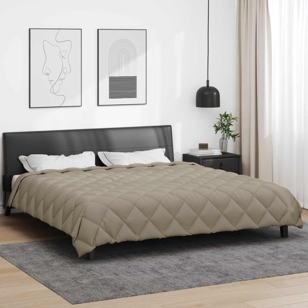 Vidaxl Winter Duvet Light Grey 240 X 260 Cm Microfiber