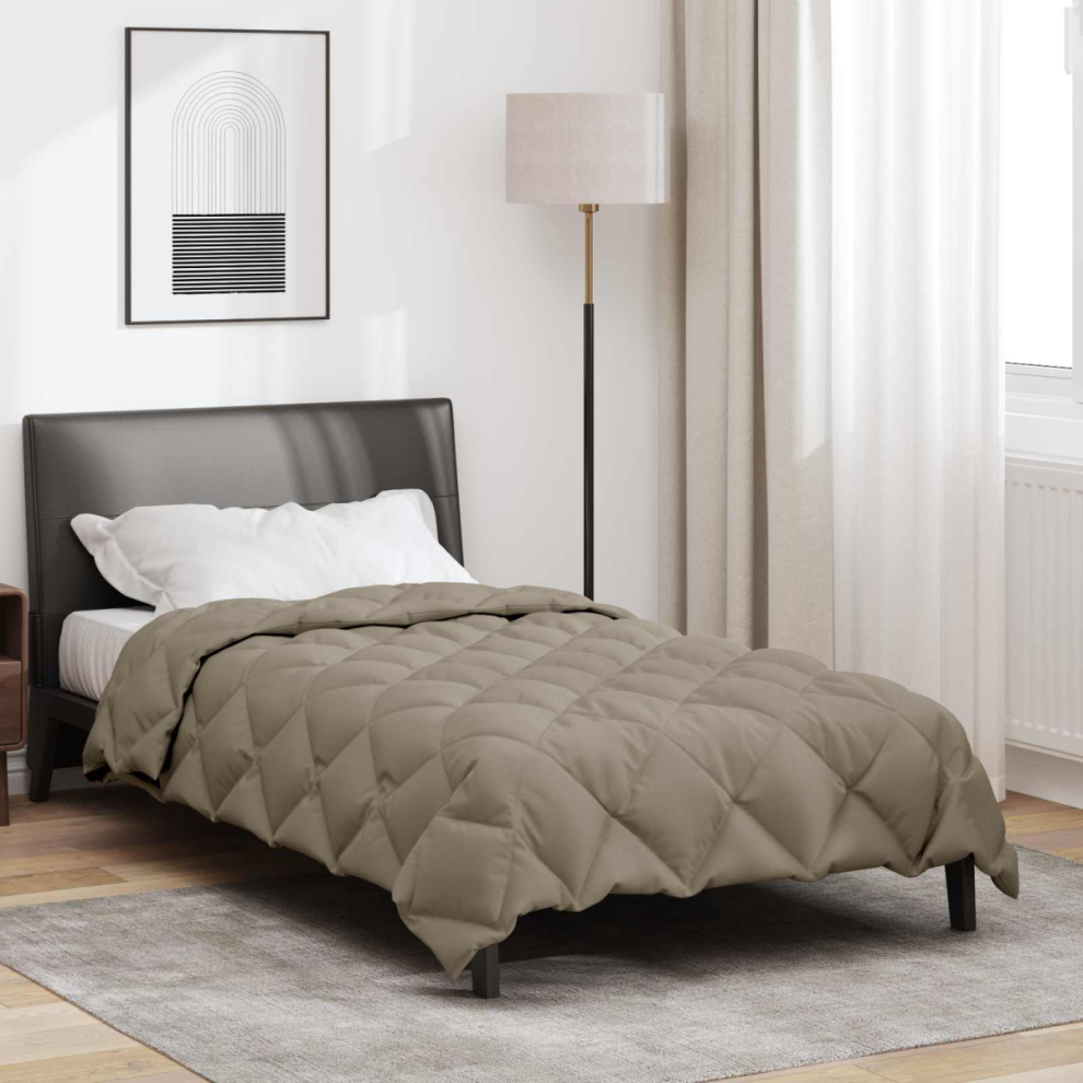 Vidaxl Winter Duvet Light Grey 135 X 200 Cm Microfiber