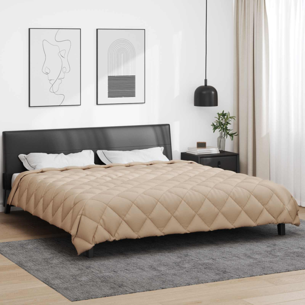 Vidaxl Winter Duvet Taupe 220 X 240 Cm Microfiber