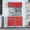VidaXL vidaXL Work Cabinet Set with Drawer with Shelf with Storage 5 pcs Red 4