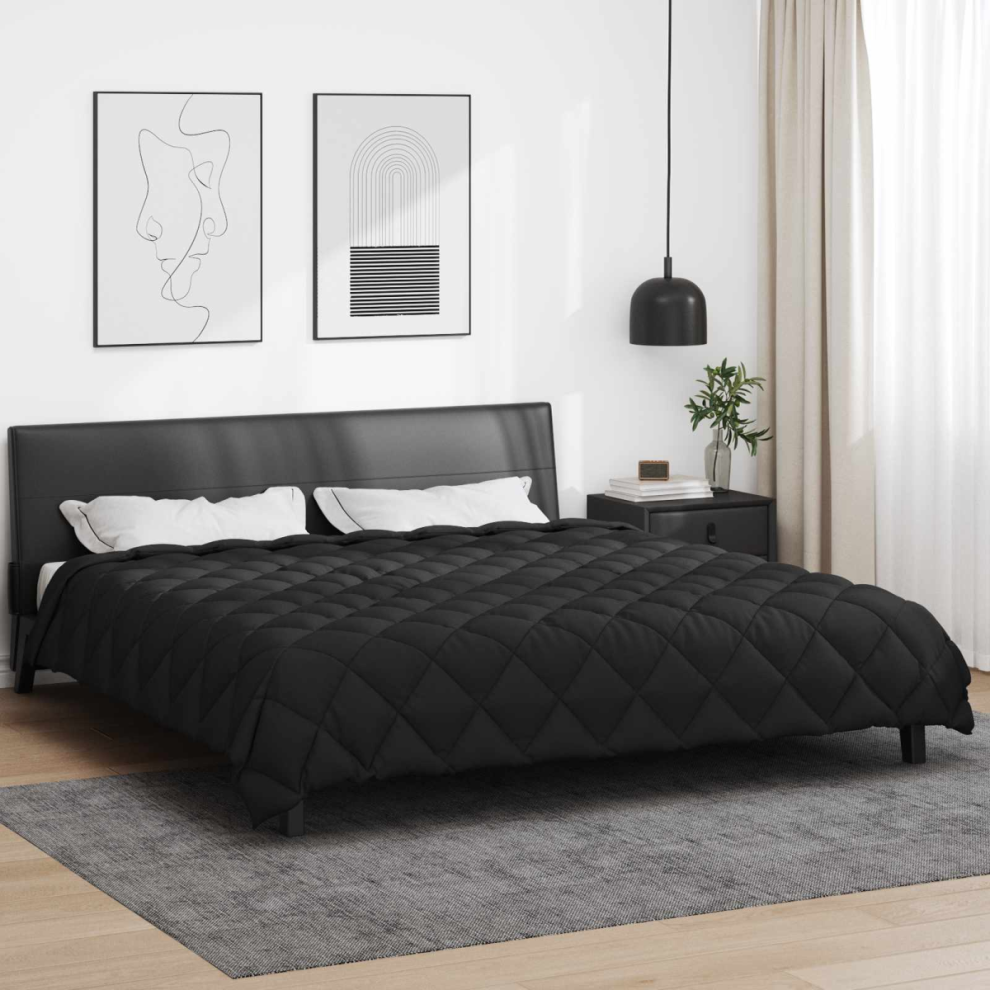 Vidaxl Winter Duvet Black 220 X 240 Cm Microfiber