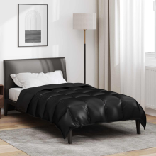vidaXL Winter Duvet Black 155 x 220 cm Satin and Microfiber