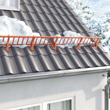 vidaXL Roof Snow Guard Red 300 x 29.5 x 34.5 cm Steel