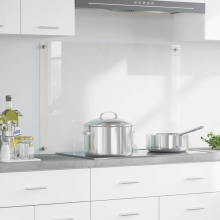 vidaXL Kitchen Backsplash Transparent 90 x 60 cm Tempered Glass