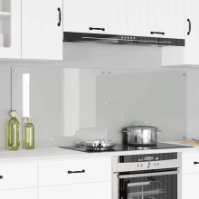 vidaXL Kitchen Backsplash 2 pcs Transparent 80 x 60 cm Tempered Glass