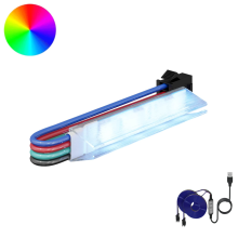 vidaXL LED Streifen 2 stk. Schwarz und Mehrfarbig