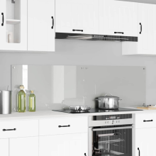 vidaXL Kitchen Backsplash 2 pcs Transparent 90 x 50 cm Tempered Glass