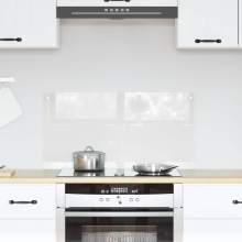 vidaXL Kitchen Backsplash Transparent 80 x 40 cm Tempered Glass