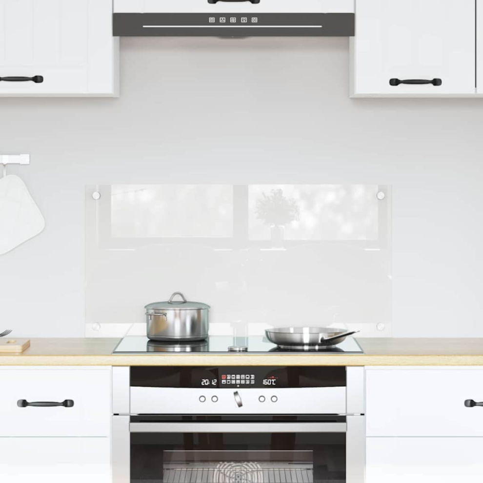 Vidaxl Kitchen Backsplash Transparent 80 X 40 Cm Tempered Glass