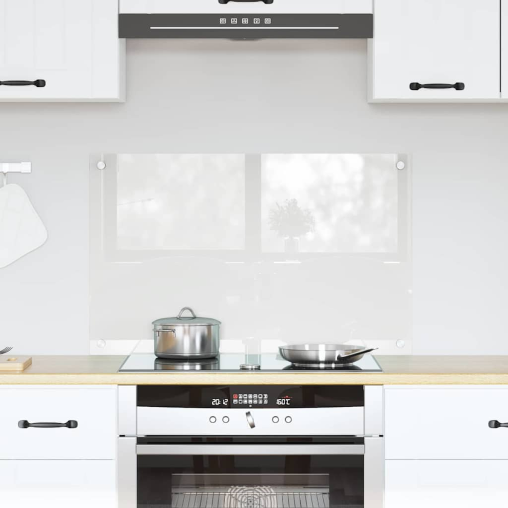 Vidaxl Kitchen Backsplash Transparent 80 X 50 Cm Tempered Glass