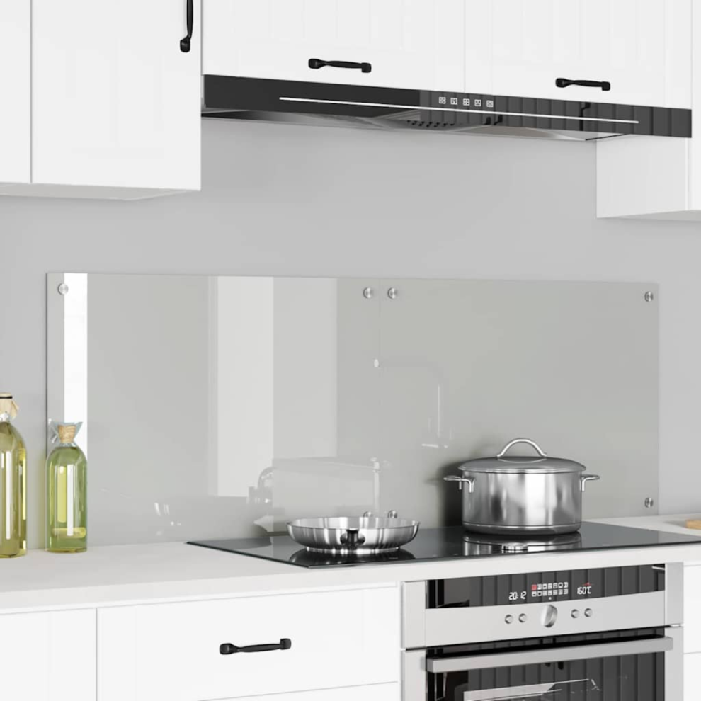 Vidaxl Kitchen Backsplash 2 Pcs Transparent 70 X 50 Cm Tempered Glass