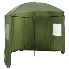 vidaXL Angel-Regenschirm 290 x 225 cm Oxford-Polyester Gelb-Armee