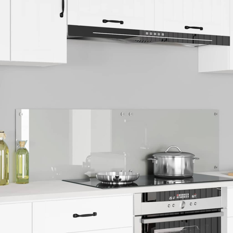 Vidaxl Kitchen Backsplash 2 Pcs Transparent 70 X 40 Cm Tempered Glass