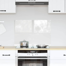 vidaXL Kitchen Backsplash Transparent 70 x 50 cm Tempered Glass