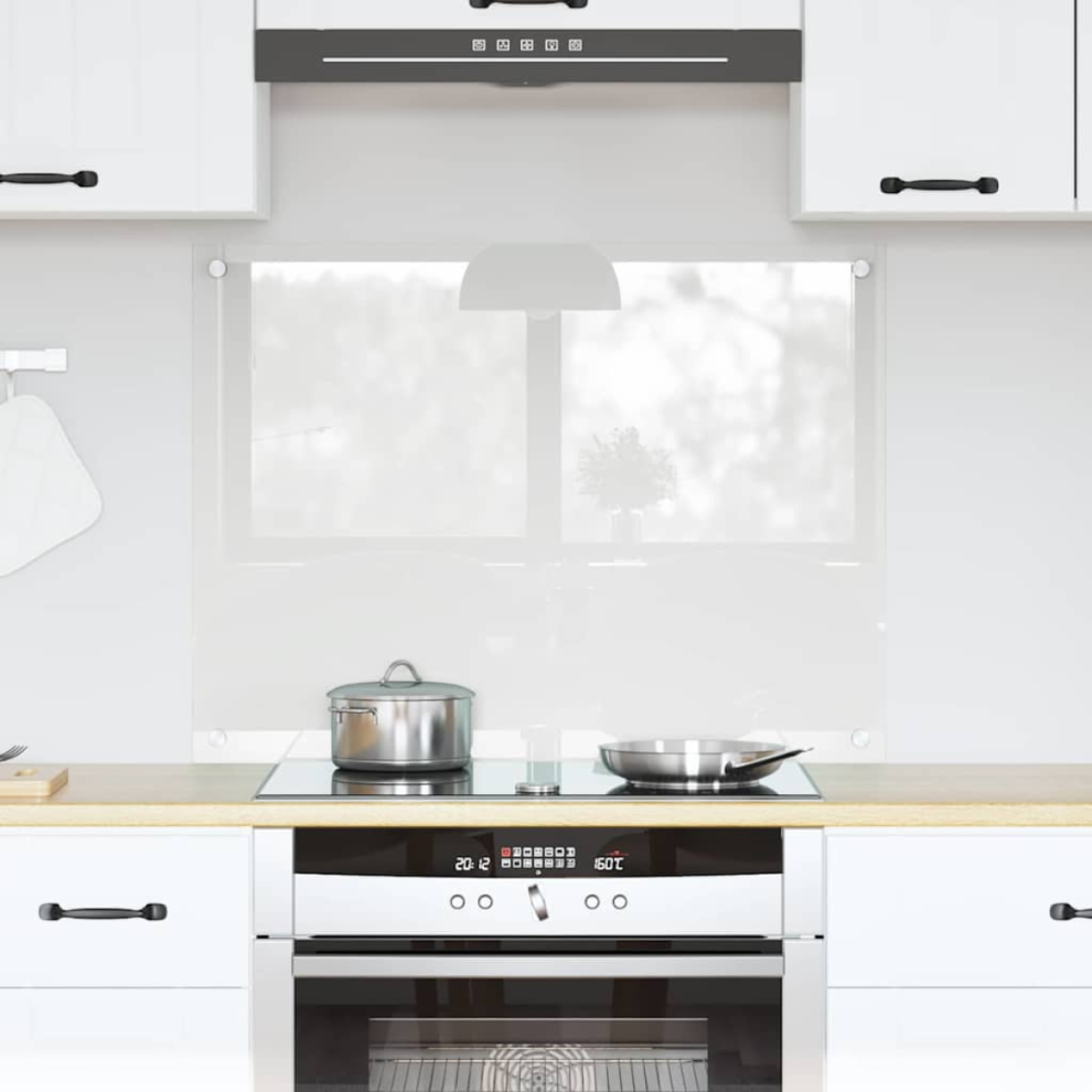 Vidaxl Kitchen Backsplash Transparent 80 X 60 Cm Tempered Glass