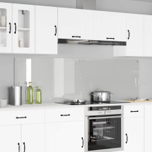 vidaXL Kitchen Backsplash 2 pcs Transparent 100 x 60 cm Tempered Glass
