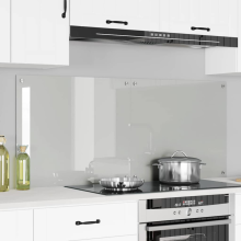 vidaXL Kitchen Backsplash 2 pcs Transparent 70 x 60 cm Tempered Glass