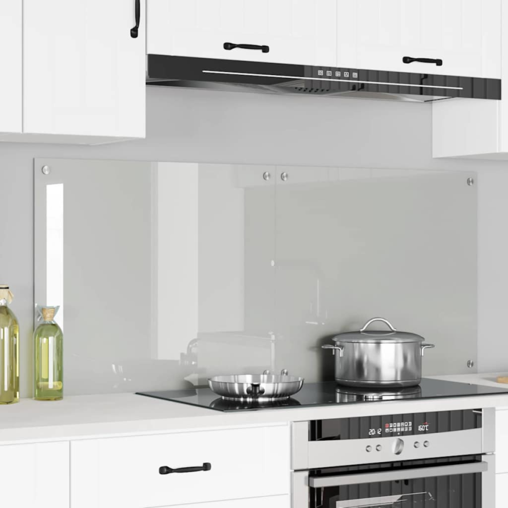 Vidaxl Kitchen Backsplash 2 Pcs Transparent 70 X 60 Cm Tempered Glass