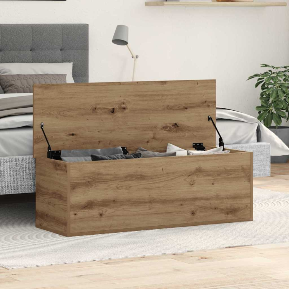 Vidaxl Storage Box Artisan Oak 102 X 35 X 35 Cm Engineered Wood