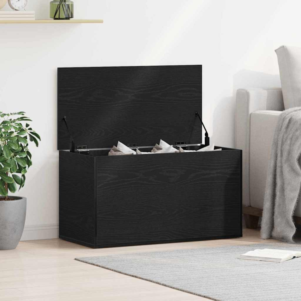 Vidaxl Storage Box Black Oak 84 X 42 X 46 Cm Engineered Wood - Image 3