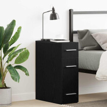 vidaXL Apothecary Cabinet Black oak 20 x 45.5 x 60 cm Engineered Wood