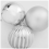 VidaXL vidaXL Christmas Bauble Set XXL 4 pcs Silver Plastic 4