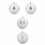 VidaXL vidaXL Christmas Bauble Set XXL 4 pcs Silver Plastic 2