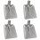 VidaXL vidaXL Shovel Head 4 pcs Silver 45 x 38 cm Aluminum 2