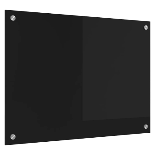 VidaXL vidaXL Kitchen Backsplash Black 70 x 50 cm Tempered Glass 1