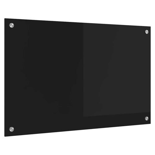 VidaXL vidaXL Kitchen Backsplash Black 80 x 50 cm Tempered Glass 1