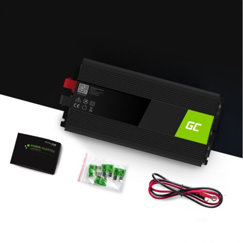 Green Cell INV25 power adapter/inverter Auto 1500 W Black 2