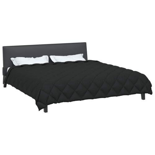 VidaXL vidaXL Winter Duvet Black 200 x 200 cm Microfiber 2