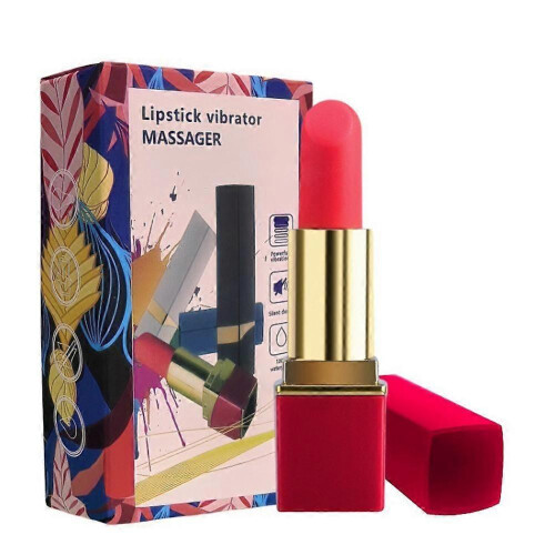 (red) 10-Speed Lipstick Massager USB Magnetic Charging Strong Massage Motion